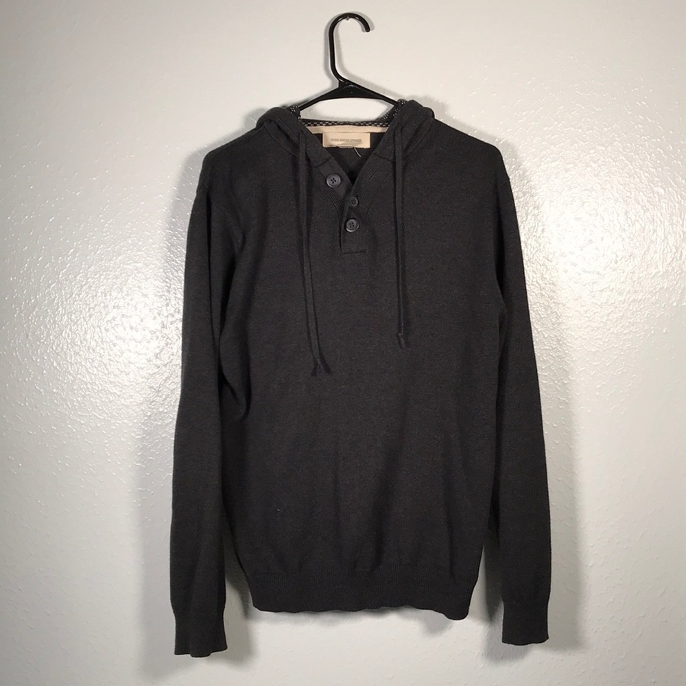 Grey Hoodie with Buttons